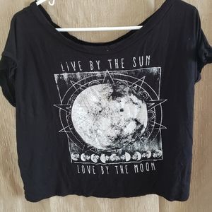 Live By The Sun, Moon Crop Top